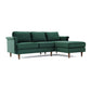 Porter Forest Green Velvet Sectional RAF