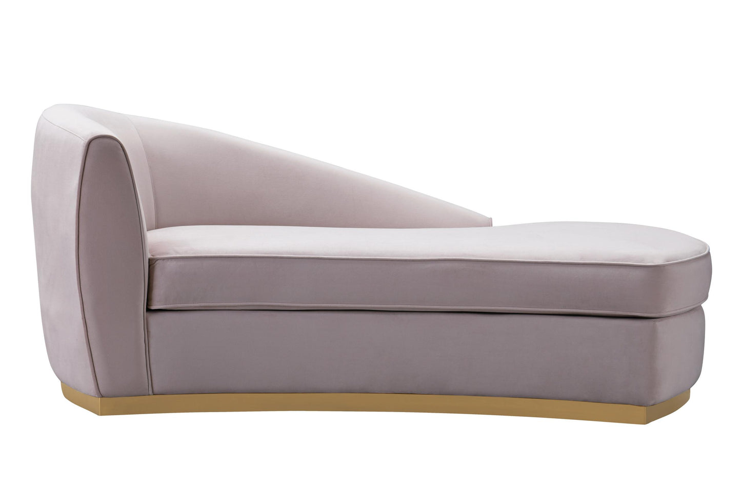Adele Blush Velvet Chaise