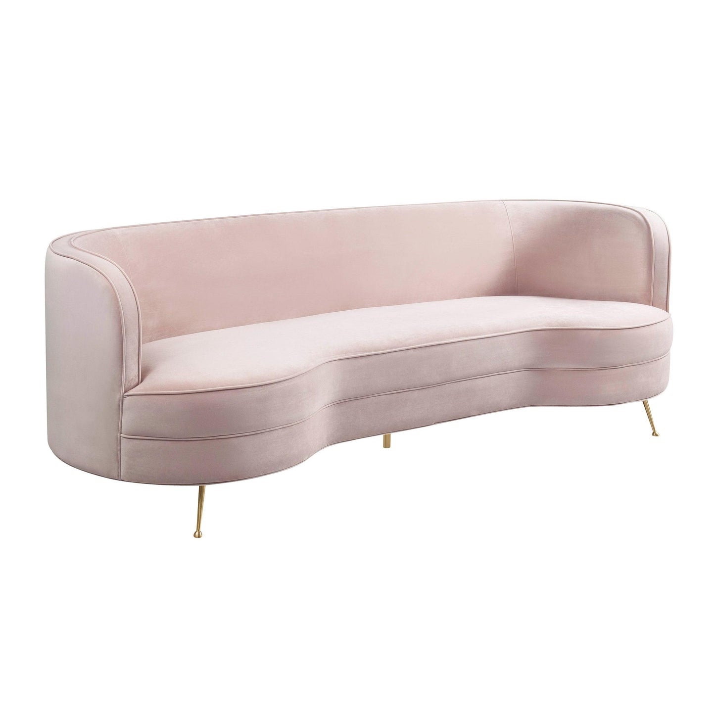 Flare Blush Velvet Sofa
