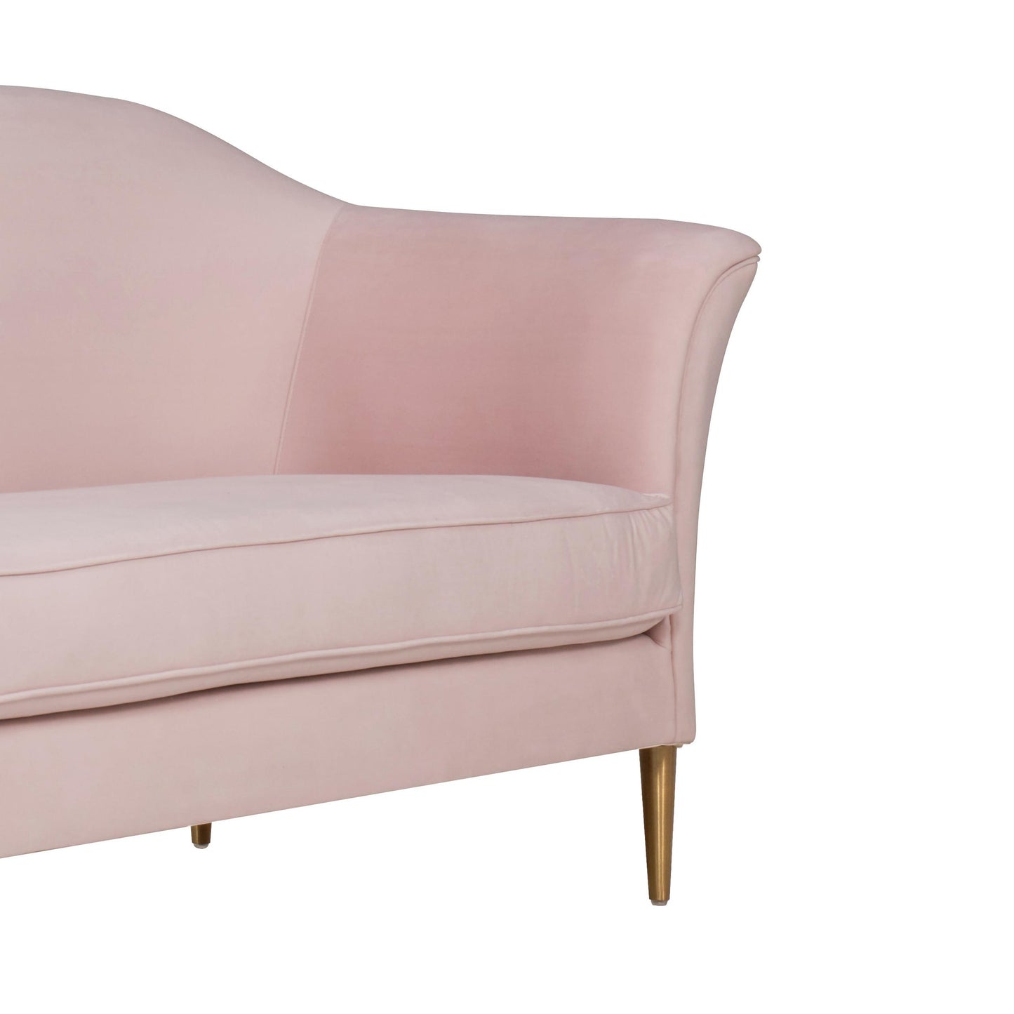 Plato Blush Velvet Sofa