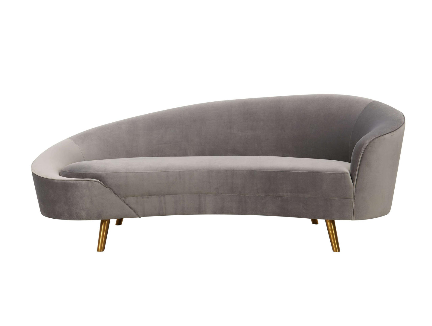 Cleopatra Grey Velvet Sofa