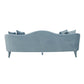 Naya Sea Blue Velvet Sofa