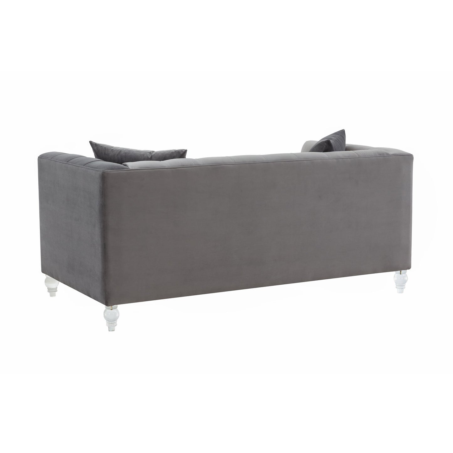 Bea Grey Velvet Loveseat