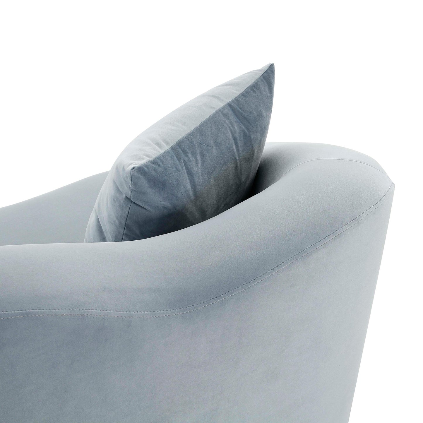 Naya Sea Blue Velvet Loveseat