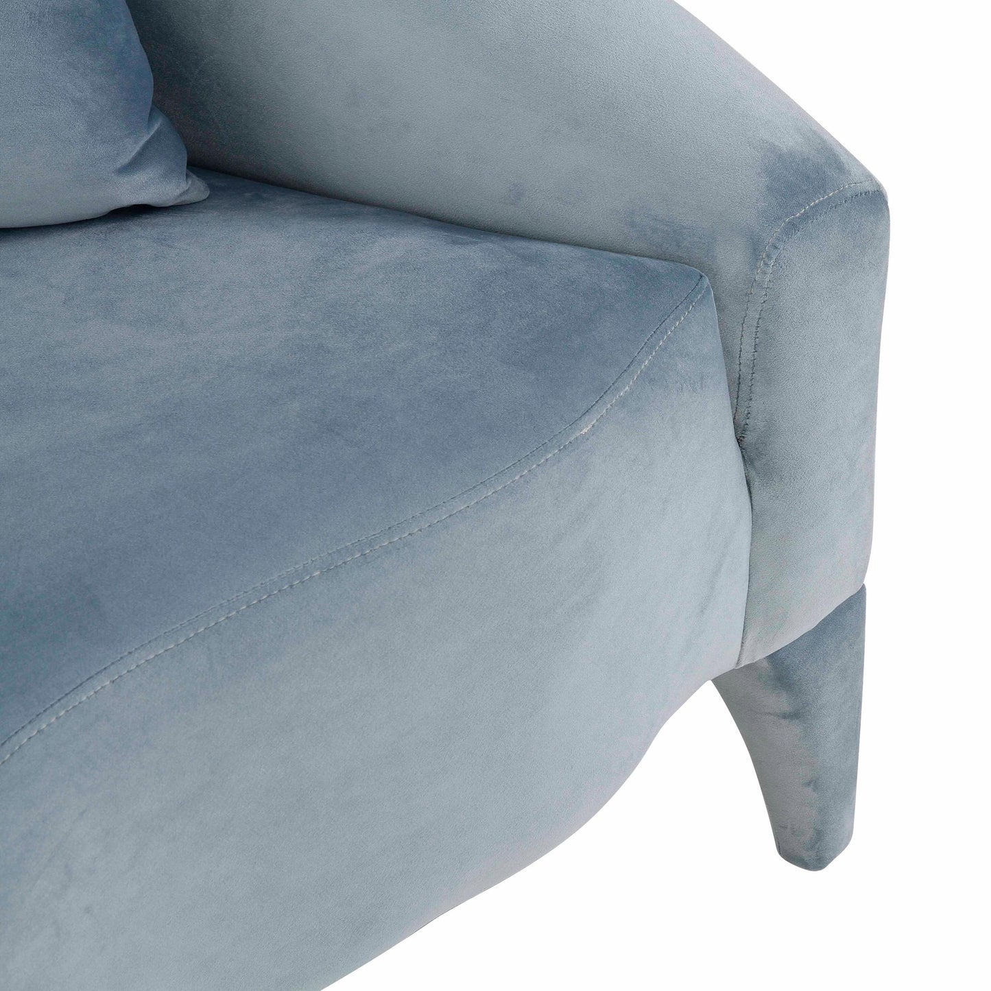 Naya Sea Blue Velvet Loveseat