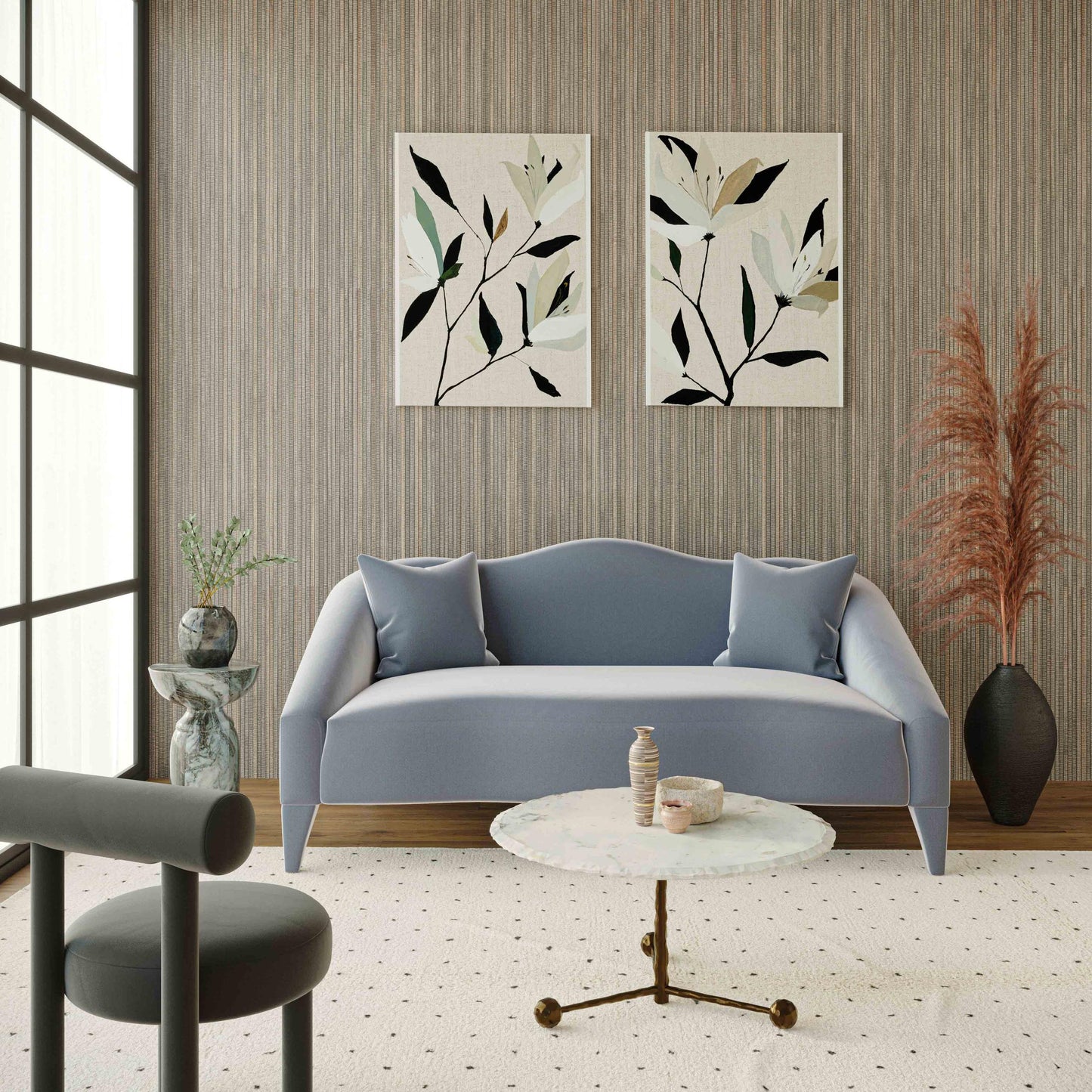 Naya Sea Blue Velvet Loveseat