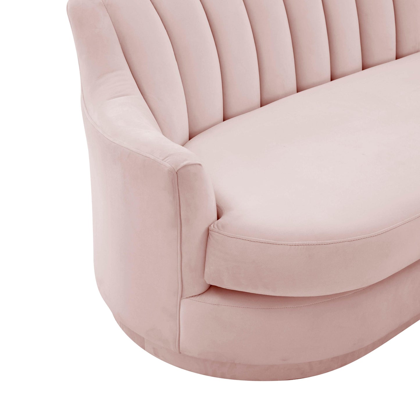 Peyton Blush Velvet Loveseat