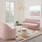 Peyton Blush Velvet Loveseat