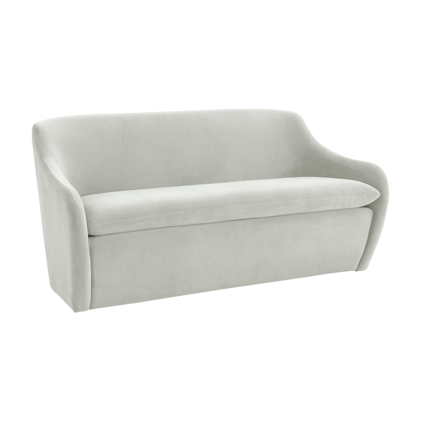 Cellia Light Grey Velvet Loveseat
