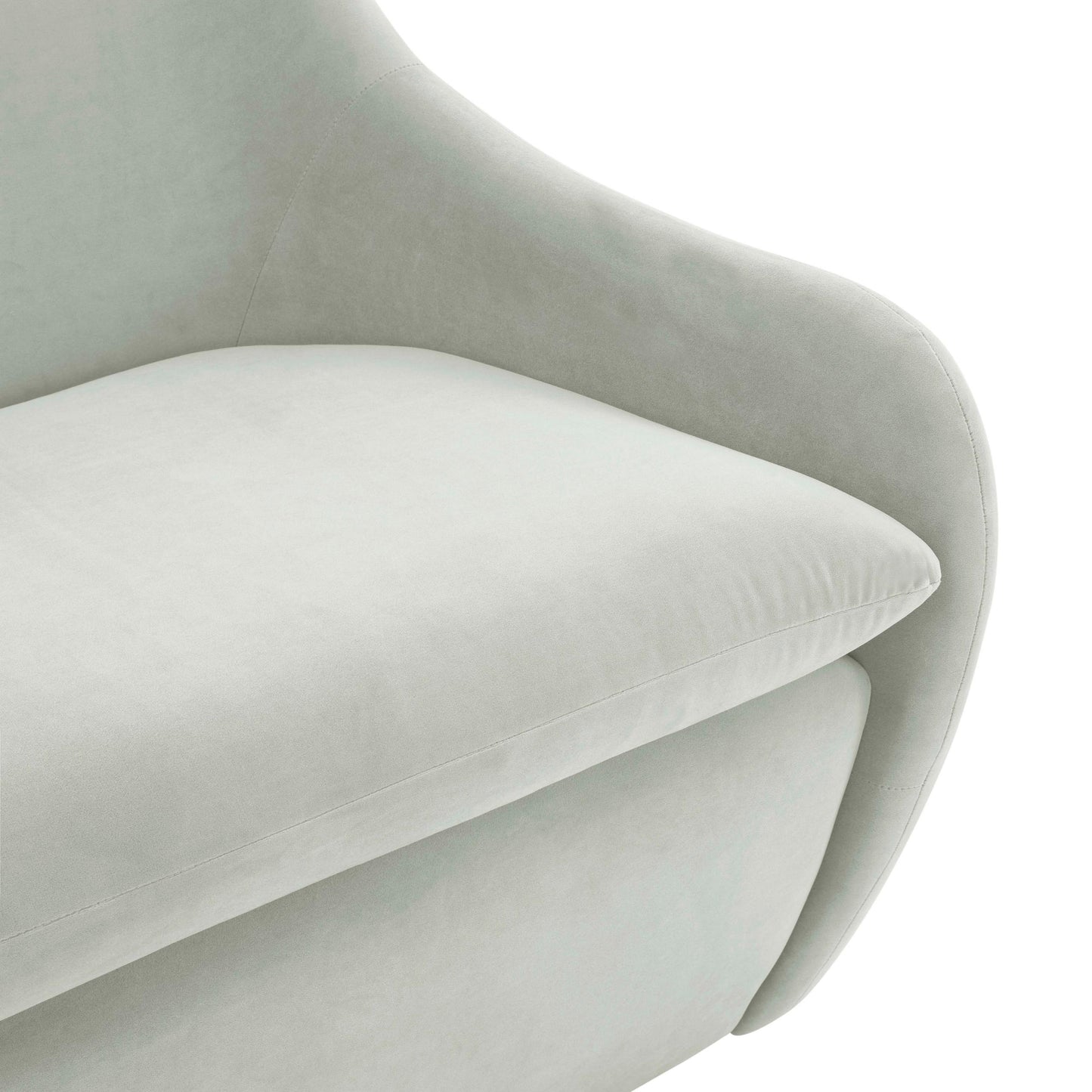 Cellia Light Grey Velvet Loveseat