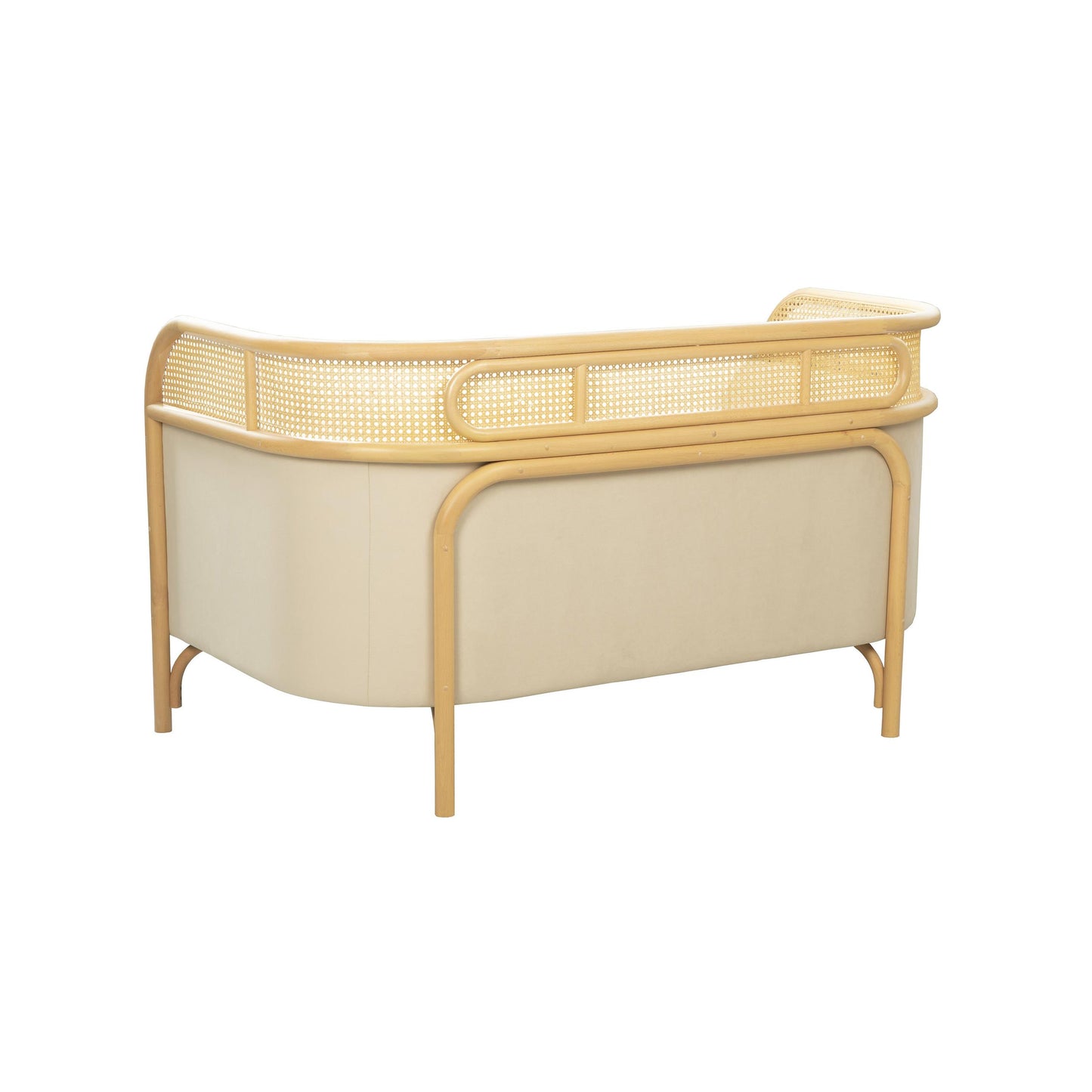 Desiree Cream Velvet Loveseat