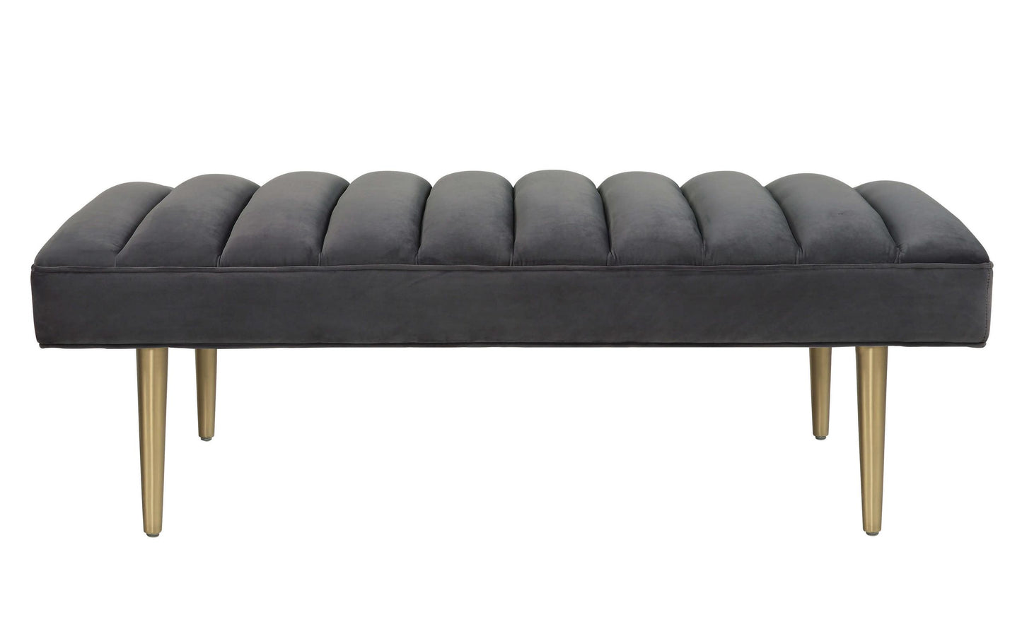 Jax Grey Velvet Bench