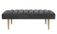 Jax Grey Velvet Bench