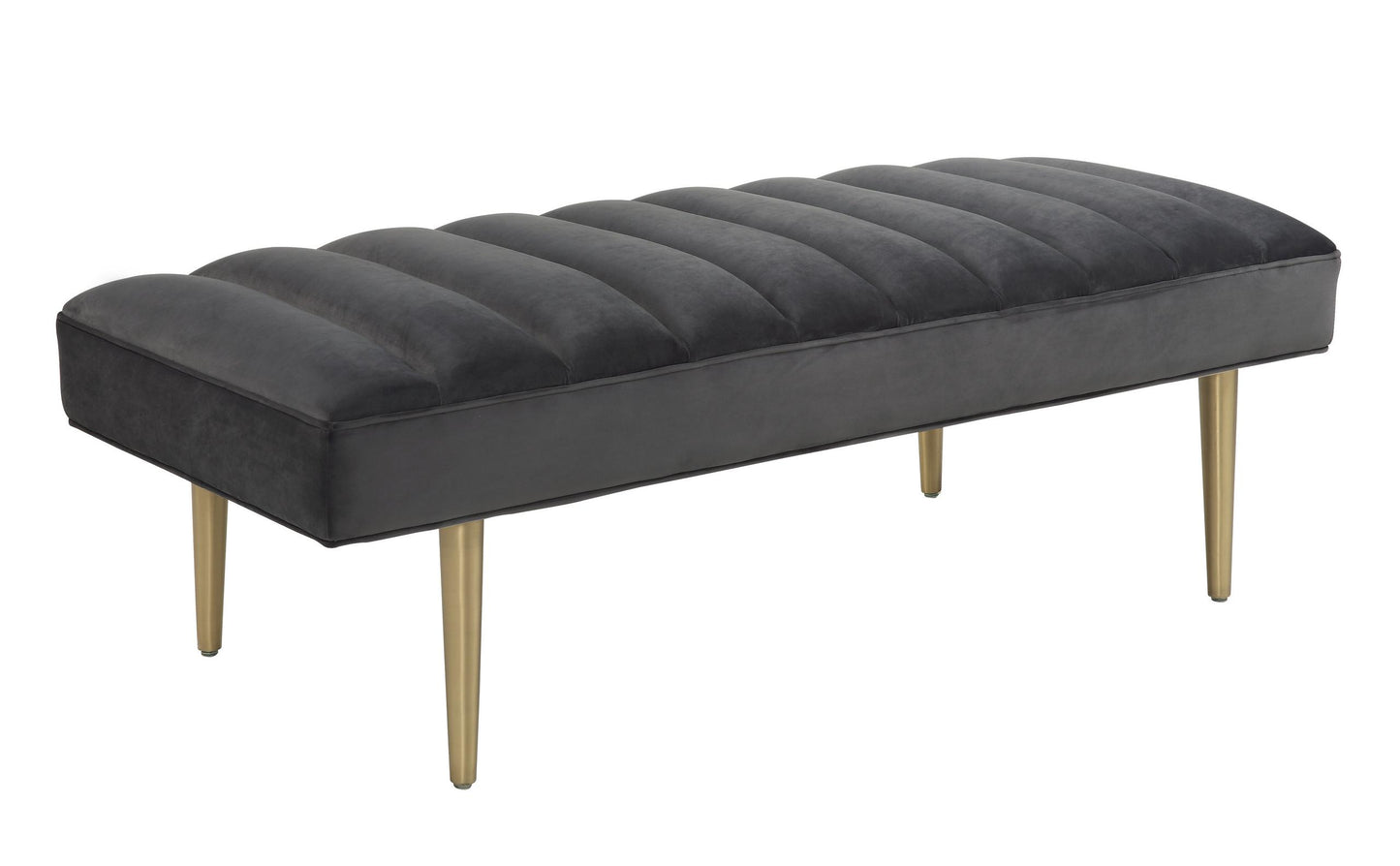 Jax Grey Velvet Bench