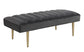 Jax Grey Velvet Bench