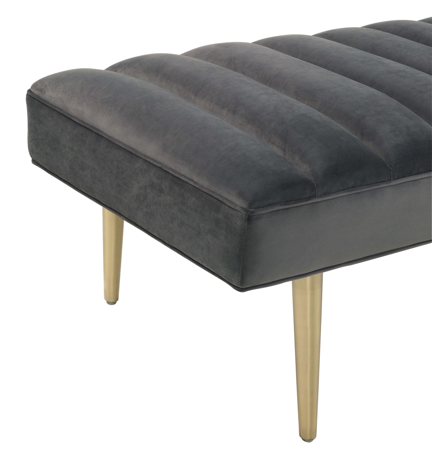 Jax Grey Velvet Bench