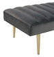 Jax Grey Velvet Bench