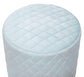 Abir Light Blue Velvet Ottoman