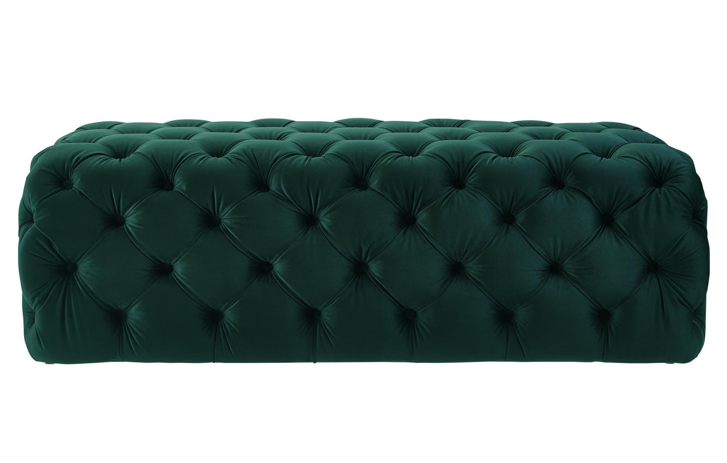 Kaylee Jumbo Green Velvet Ottoman