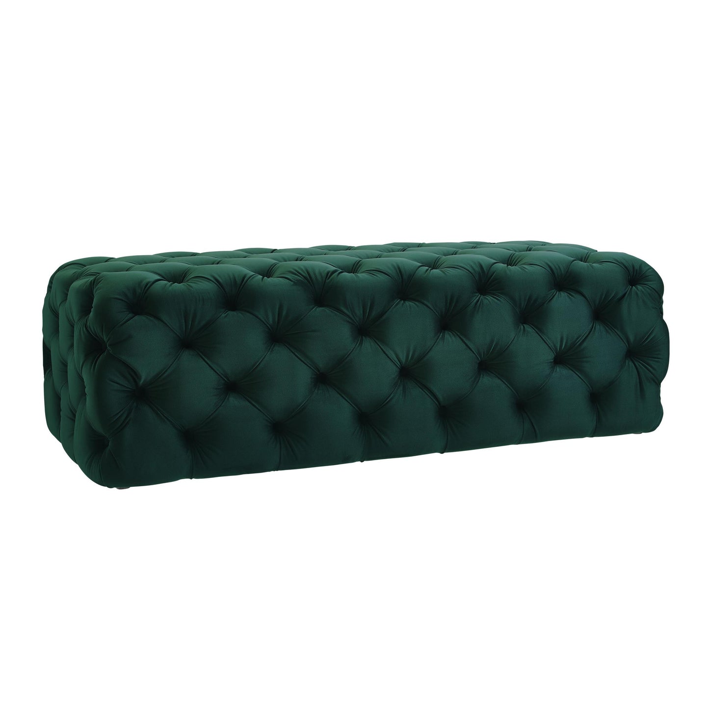 Kaylee Jumbo Green Velvet Ottoman