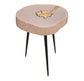 Timber Pink and Brass Side Table