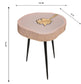 Timber Pink and Brass Side Table