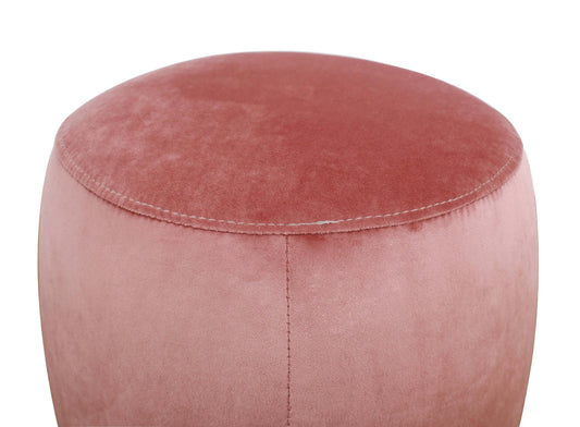 Willow Salmon Velvet Ottoman