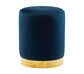 Pri Navy Velvet Ottoman