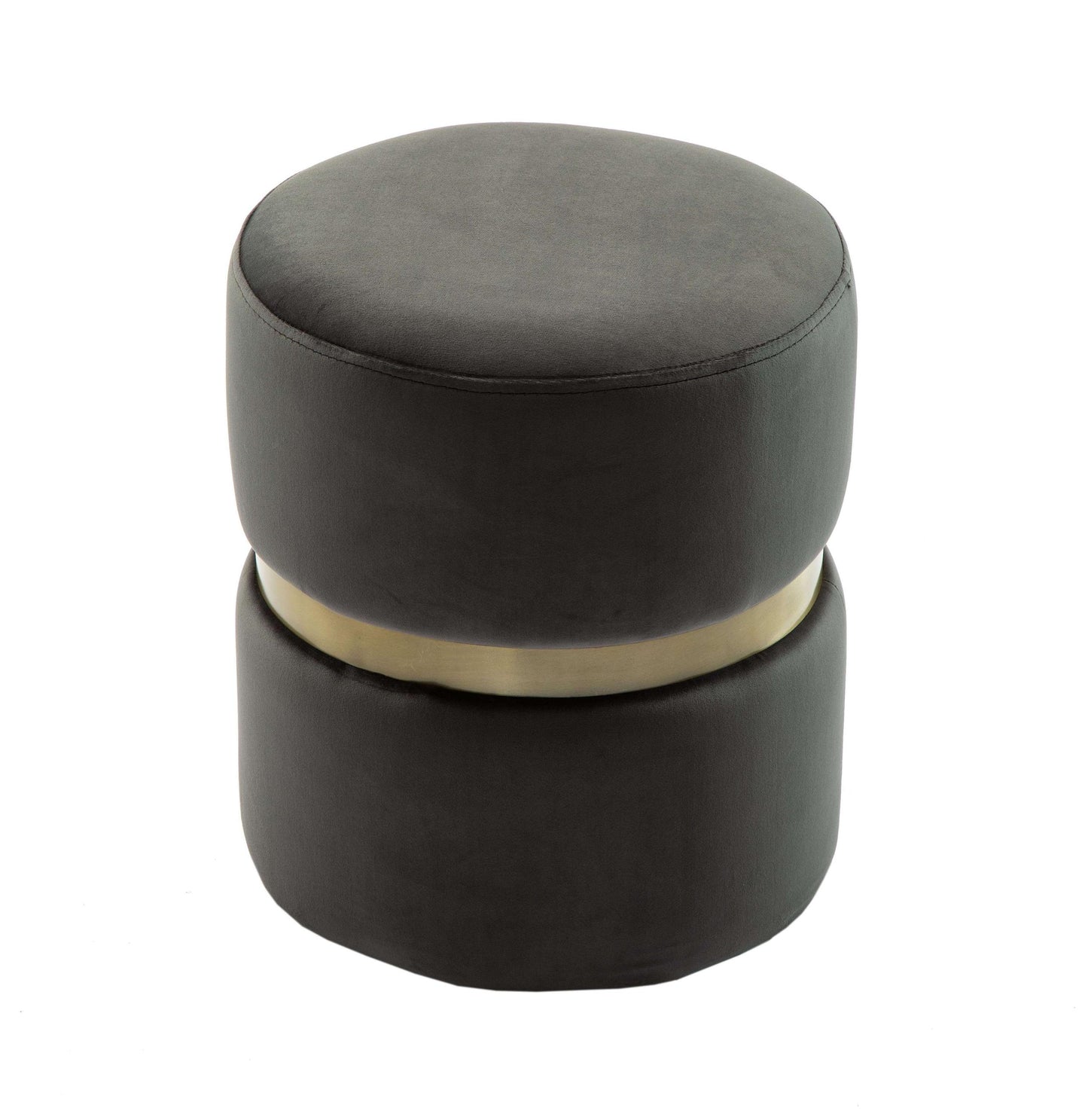 Yamma Grey Velvet Ottoman