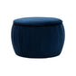Fleur Navy Velvet Storage Ottoman