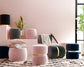 Yamma Blush Velvet Ottoman
