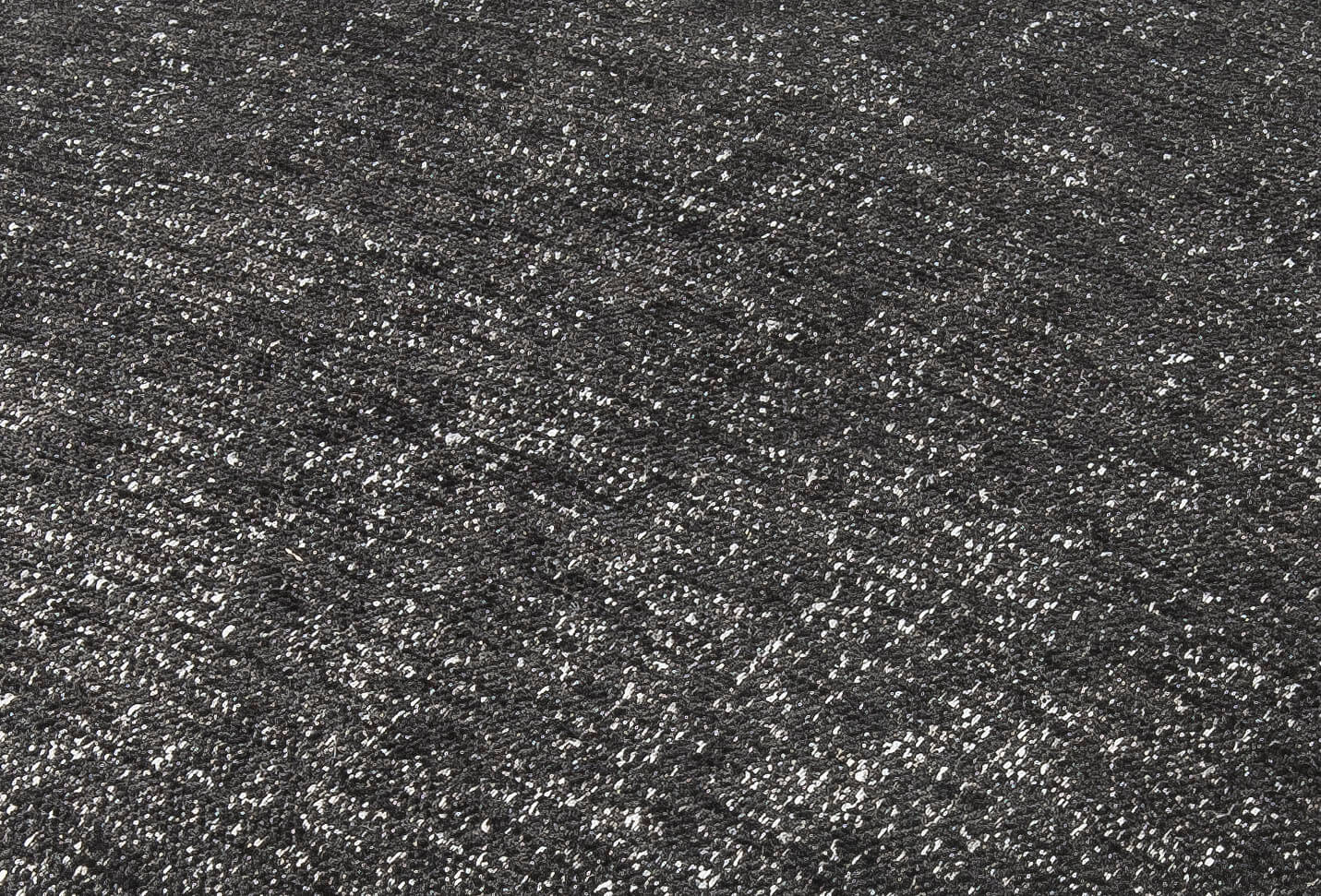 Ladder Black Tweed Ottoman