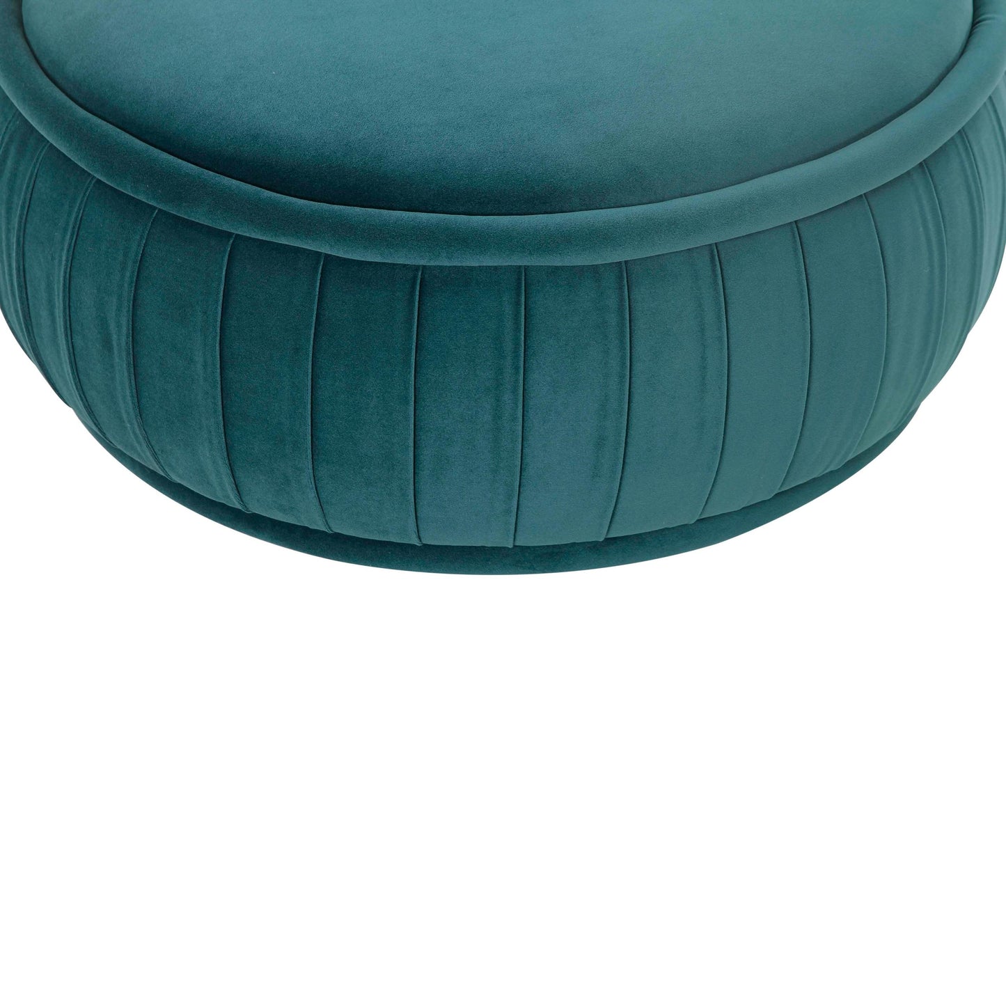 Rylee Teal Velvet Ottoman