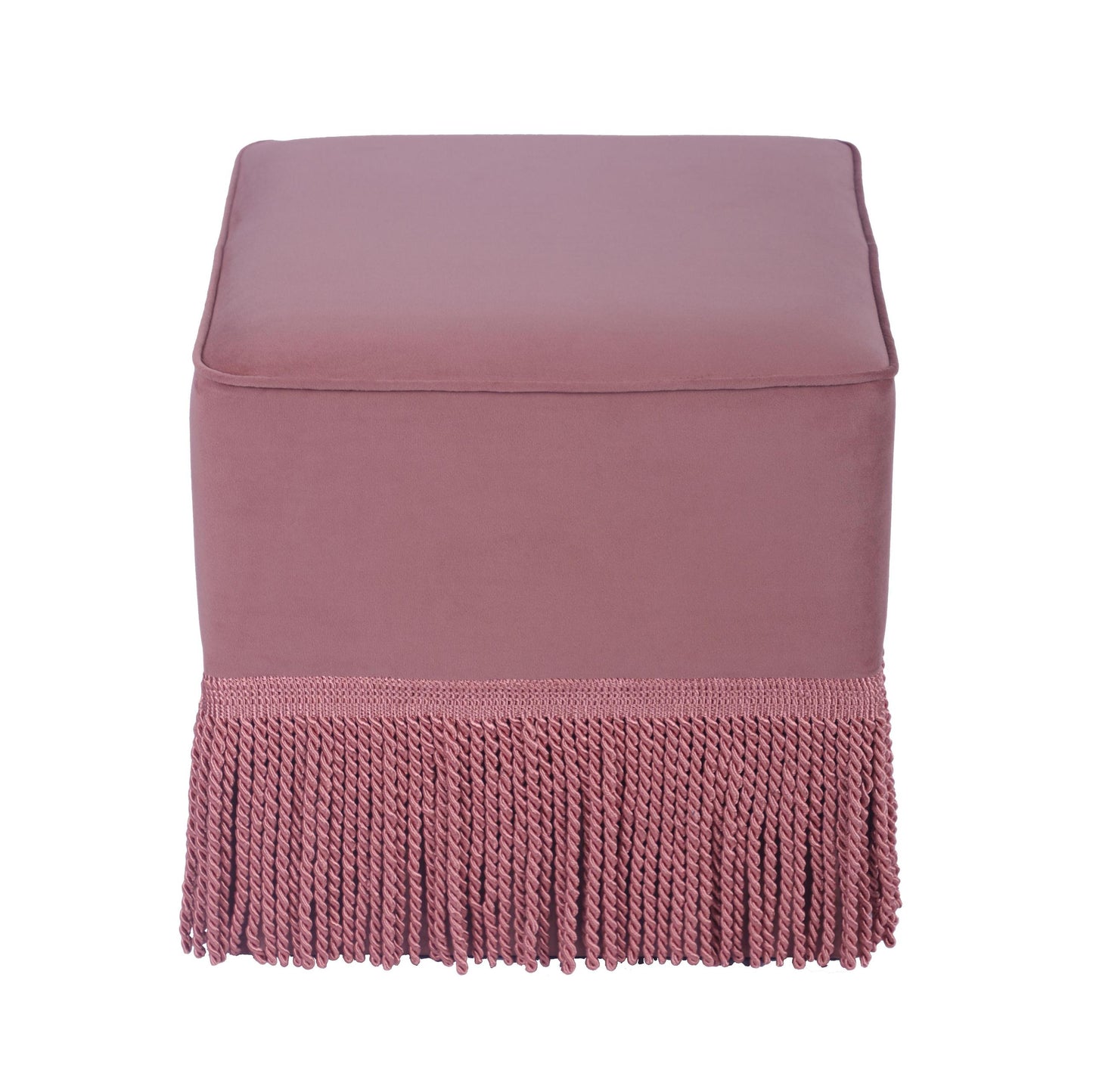 Fenn Mauve Velvet Ottoman