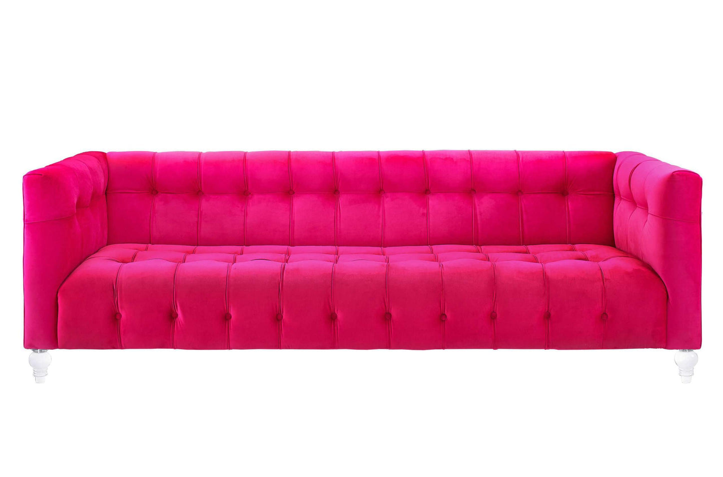 Bea Hot Pink Velvet Sofa