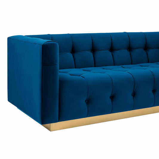 Roma Navy Velvet Sofa