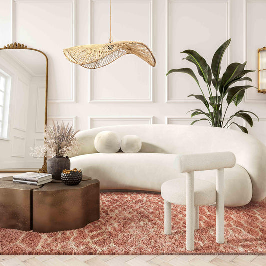 Carmel White Boucle Chair