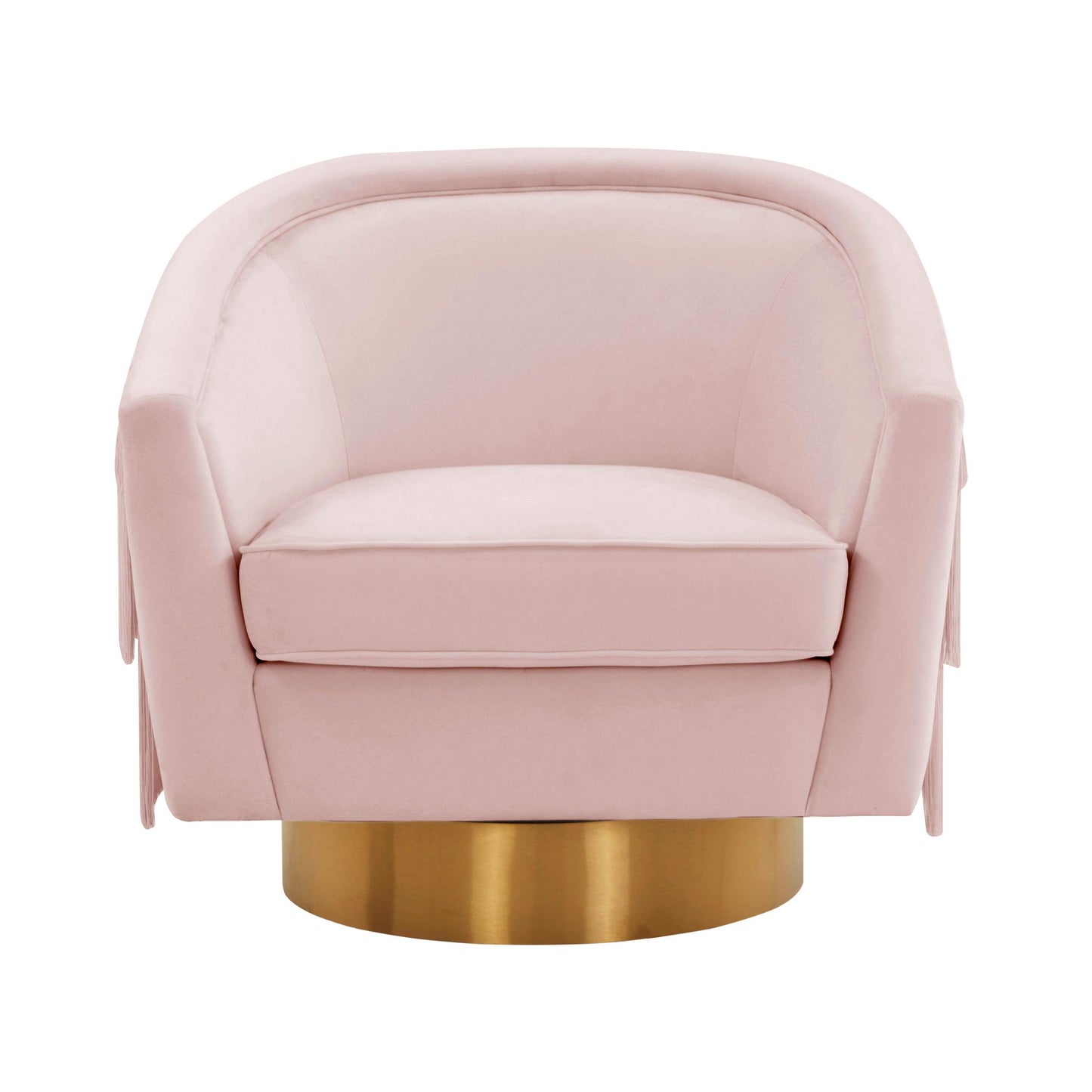 Flapper Blush Velvet Swivel Chair
