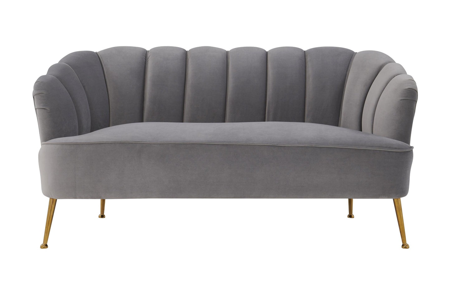 Daisy Petite Grey Velvet Settee