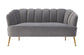 Daisy Petite Grey Velvet Settee