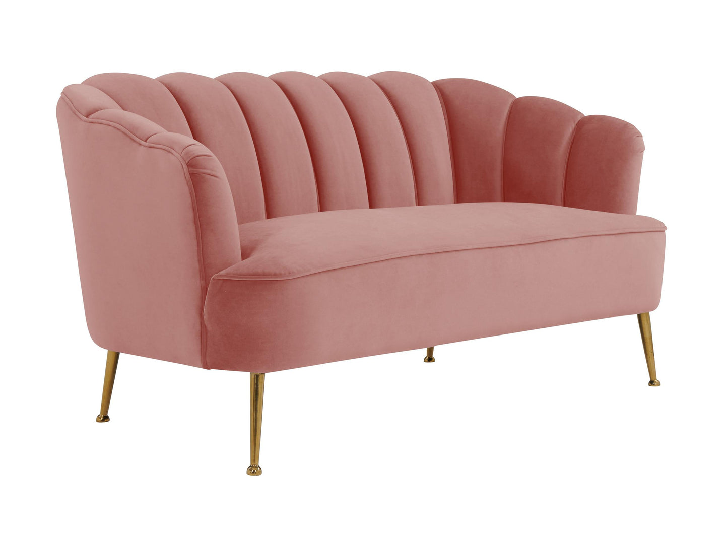 Daisy Petite Blush Velvet Settee