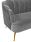 Daisy Petite Grey Velvet Settee