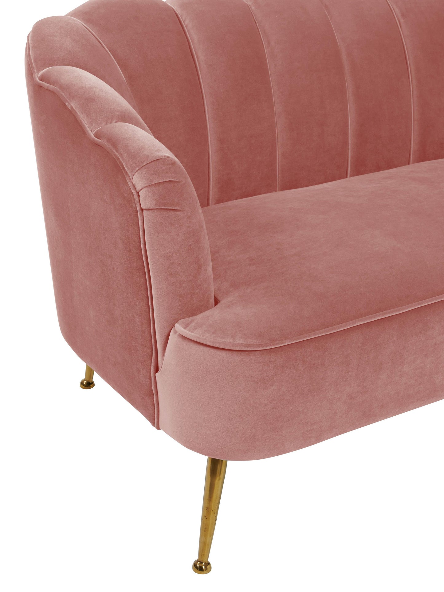 Daisy Petite Blush Velvet Settee