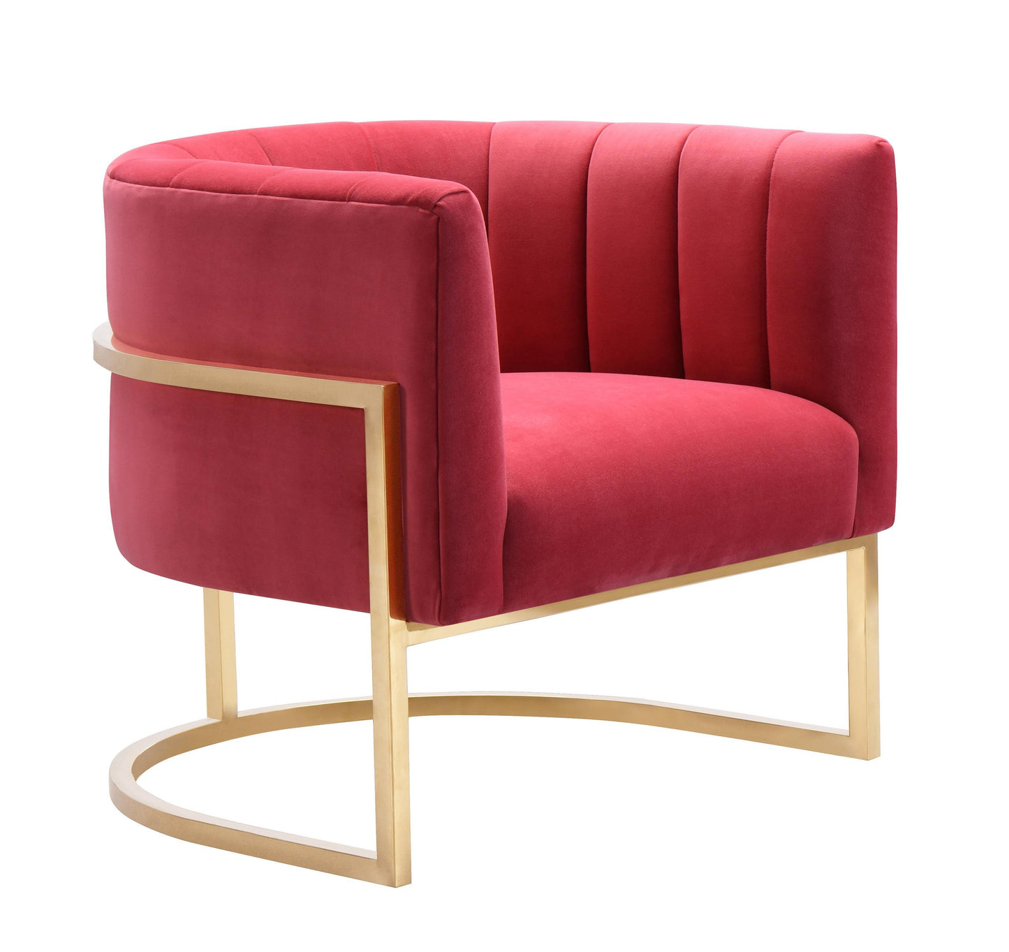Magnolia Pink Velvet Chair