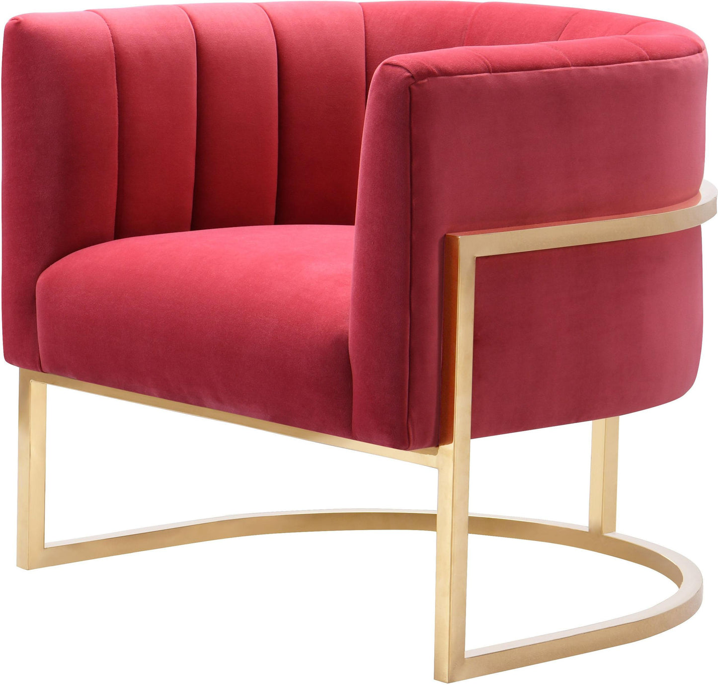 Magnolia Pink Velvet Chair