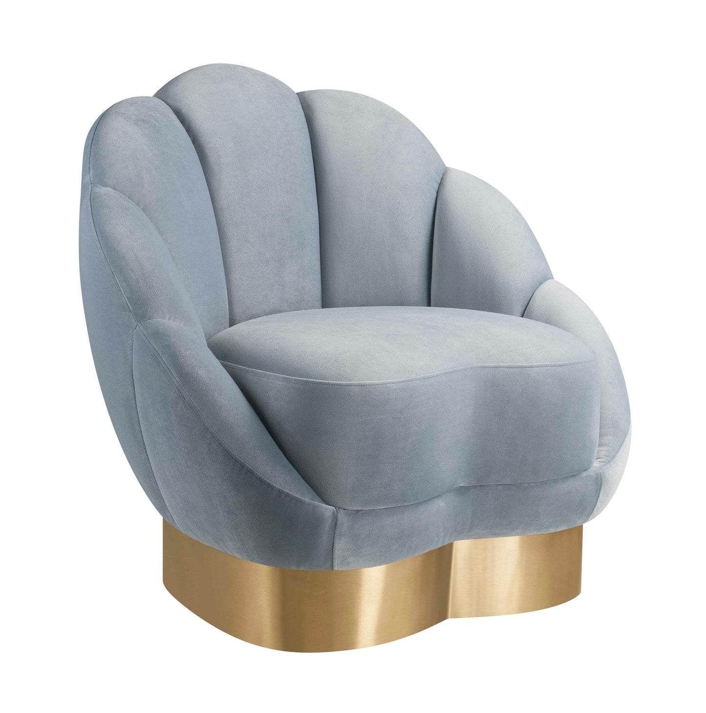 Bloom Sea Blue Velvet Chair