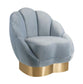 Bloom Sea Blue Velvet Chair