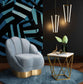 Bloom Sea Blue Velvet Chair