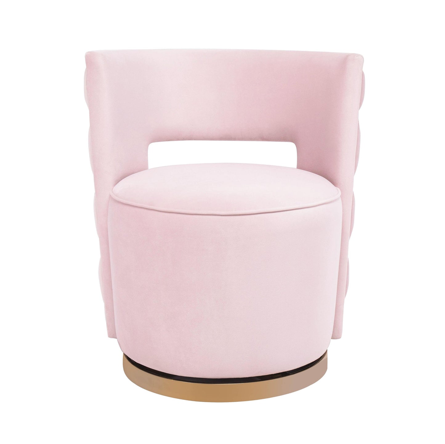 Mimosa Blush Velvet Swivel Chair
