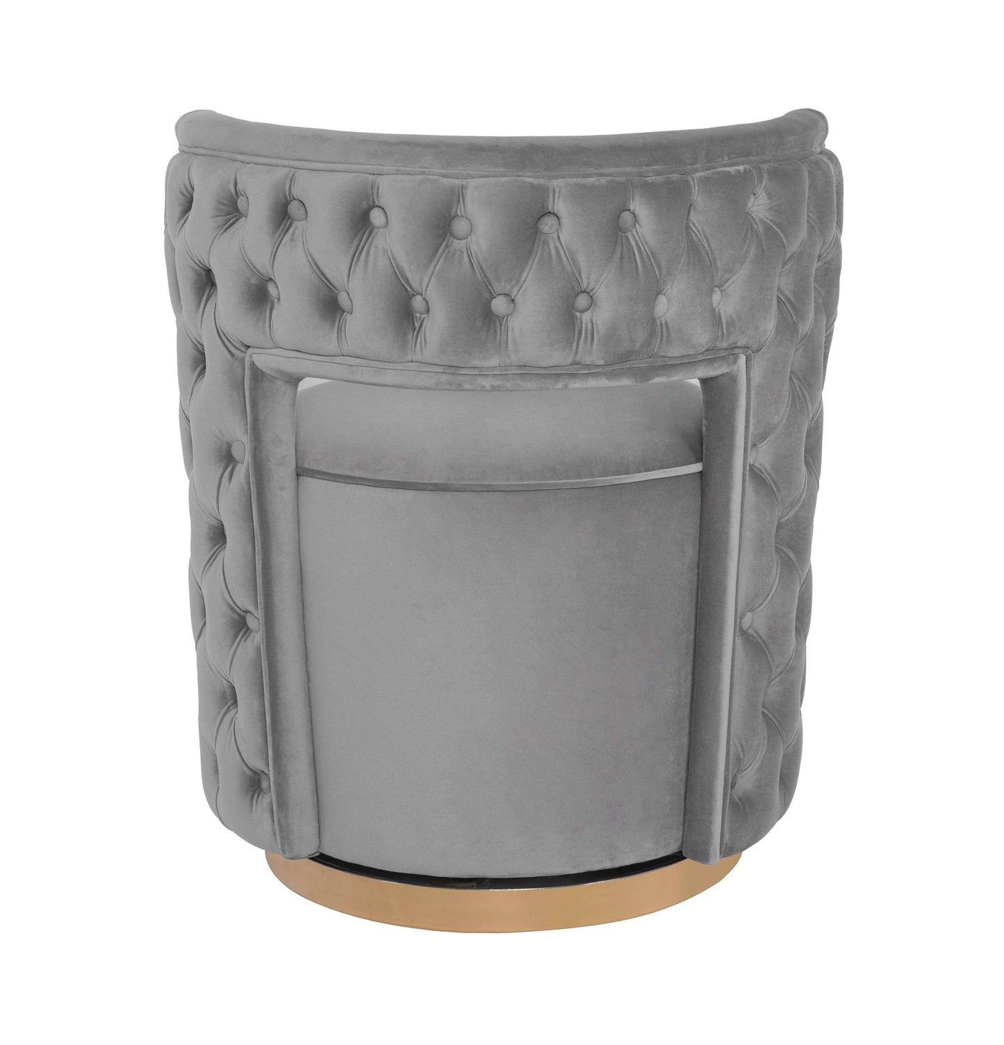 Mimosa Grey Velvet Swivel Chair